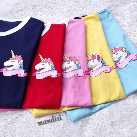 VS - RINGER TEE UNICORN / TSHIRT UNICORN / TEE / TUMBLR TEE / PAKAIAN WANITA MURAH