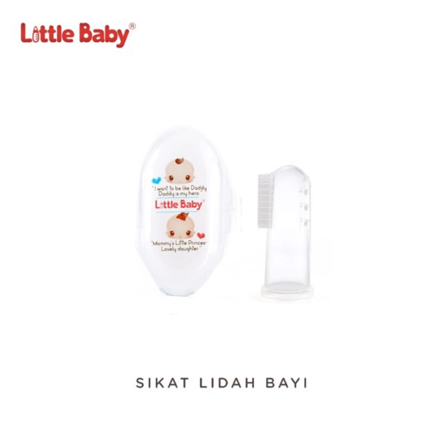 LITTLE BABY Sikat Gigi / Gusi dan Lidah + Case / Wadah Penyimpan / Silicone Finger Toothbrush