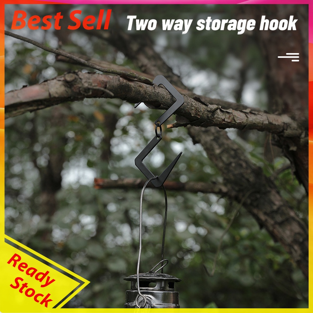 Outdoor Hanging Hook S-Shaped Pot Pan Lamp Holder Hook for Camping Hiking