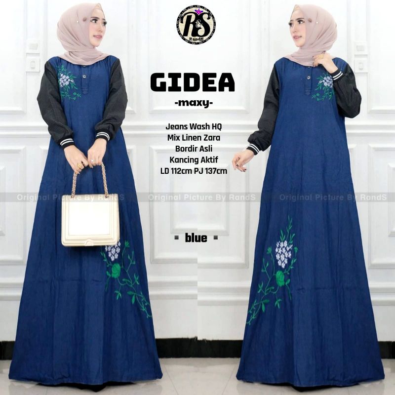 Gamis Gidea Maxi Jeans Gamis Jeans Wanita Dewasa