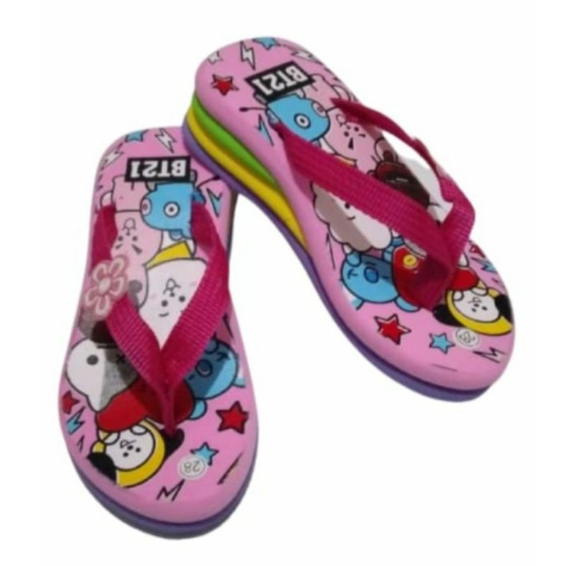 Sandal Anak Wedges Pelangi BT21