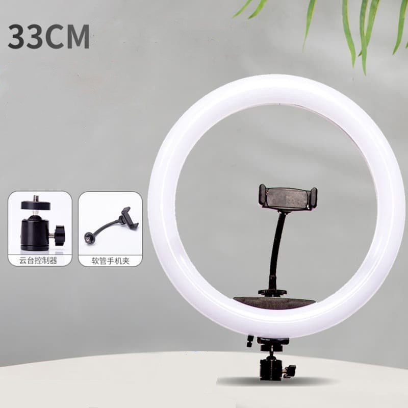 Trend-Ring Light Selfie LED Lampu Ringlight 33 cm / Lighting Lampu PLUS Tripod Foldable