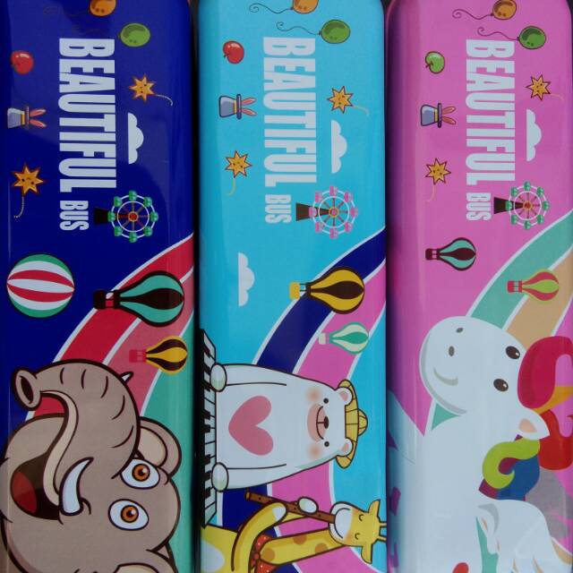 

kotak pensil body kaleng bentuk mobil 3 tingkat