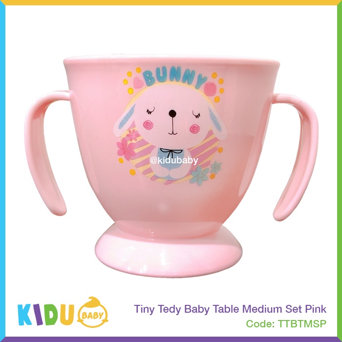 Pelengkapan MPASI Tiny Teddy Baby Table Medium Set Piring Mangkok Gelas Makan Anak Kidu Baby