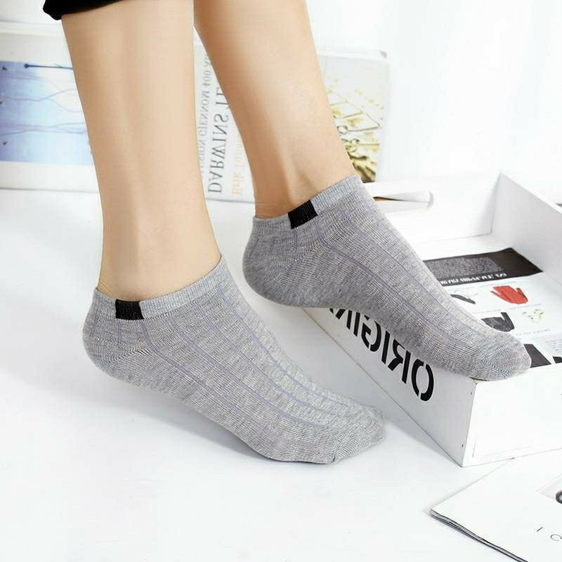 JustLook Kaos Kaki Polos 6 Garis Unisex Fashion Wanita Pria Kaos Kaki Import Murah