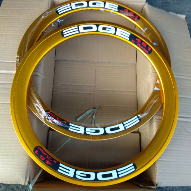 Velg rims EDGE 20 451 32 hole satu set GOLD
