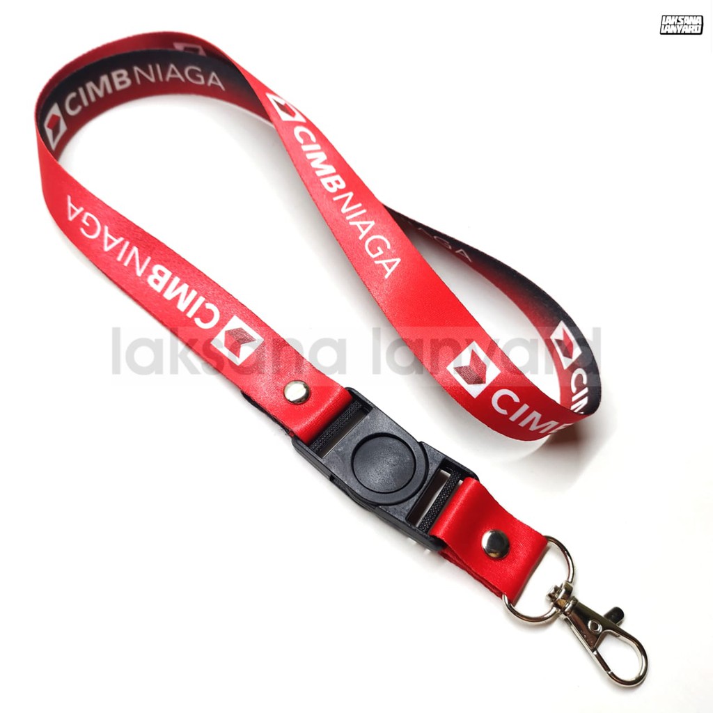 

Lanyard Tali ID Card BANK CIMB NIAGA PRINTING