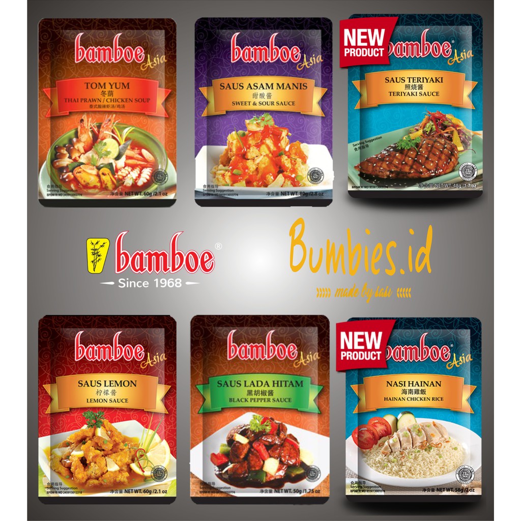 Jual Bumbu Bamboe Asia 6 Varian Rasa Bumbu Dapur Bumbu Instan Bumbu Masak Saus Tom Yum 