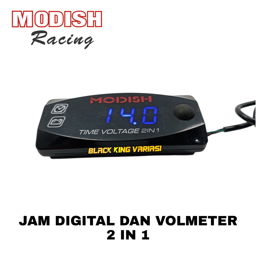 Jam Digital Dan Volmeter 2 in 1 Waterproff 12 NMAX.PCX.MIO.VARIO DLL