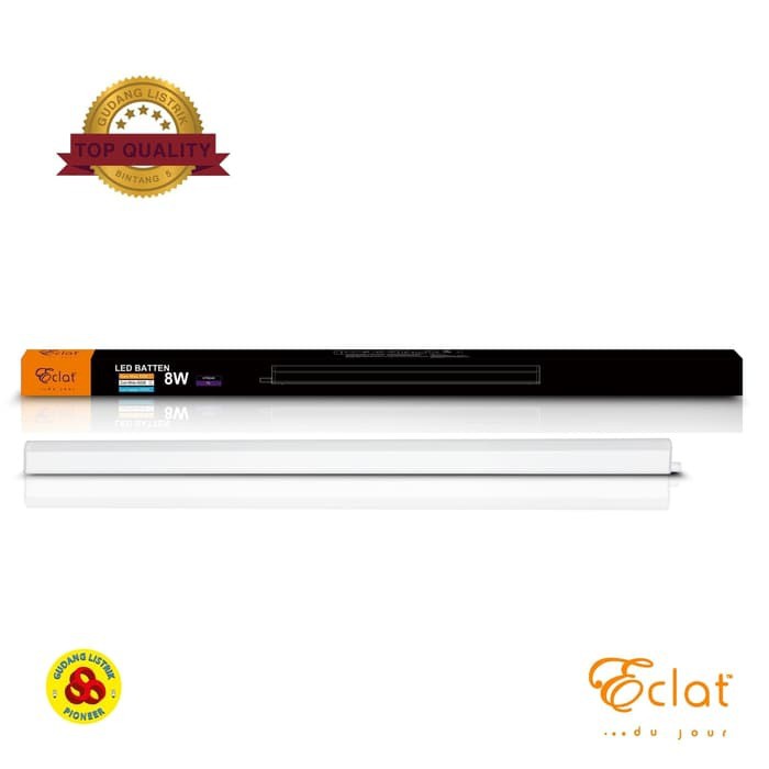 Eclat Lampu LED T5 Batten 8W Kuning Setara T5 14W Neon 57cm 3000K