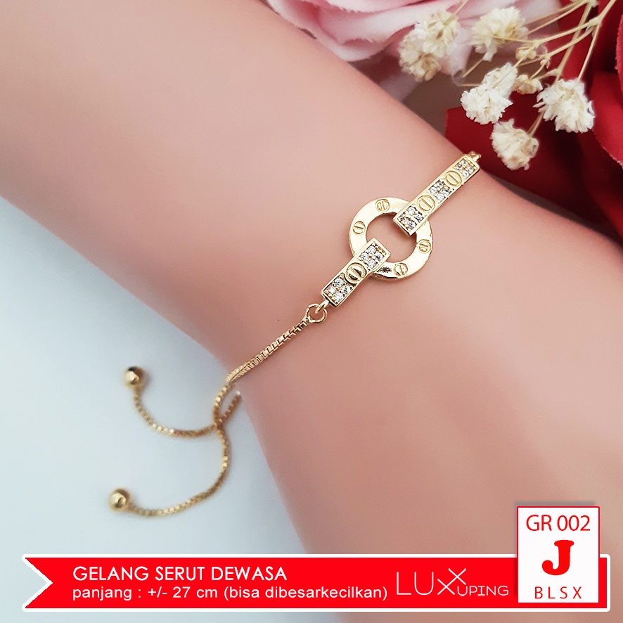 GR 002 GESER Gelang Serut Dewasa Terbaru Perhiasan Gelang Wanita Mata Zirkon Mewah Gelang Xuping Set Gelang Pita Bow Brcelet Gelang Angsa Swan Gelang Love Kado Pacar Gelang Fleksibel Gelang Bisa dibesarkecilkan Luxx Xuping