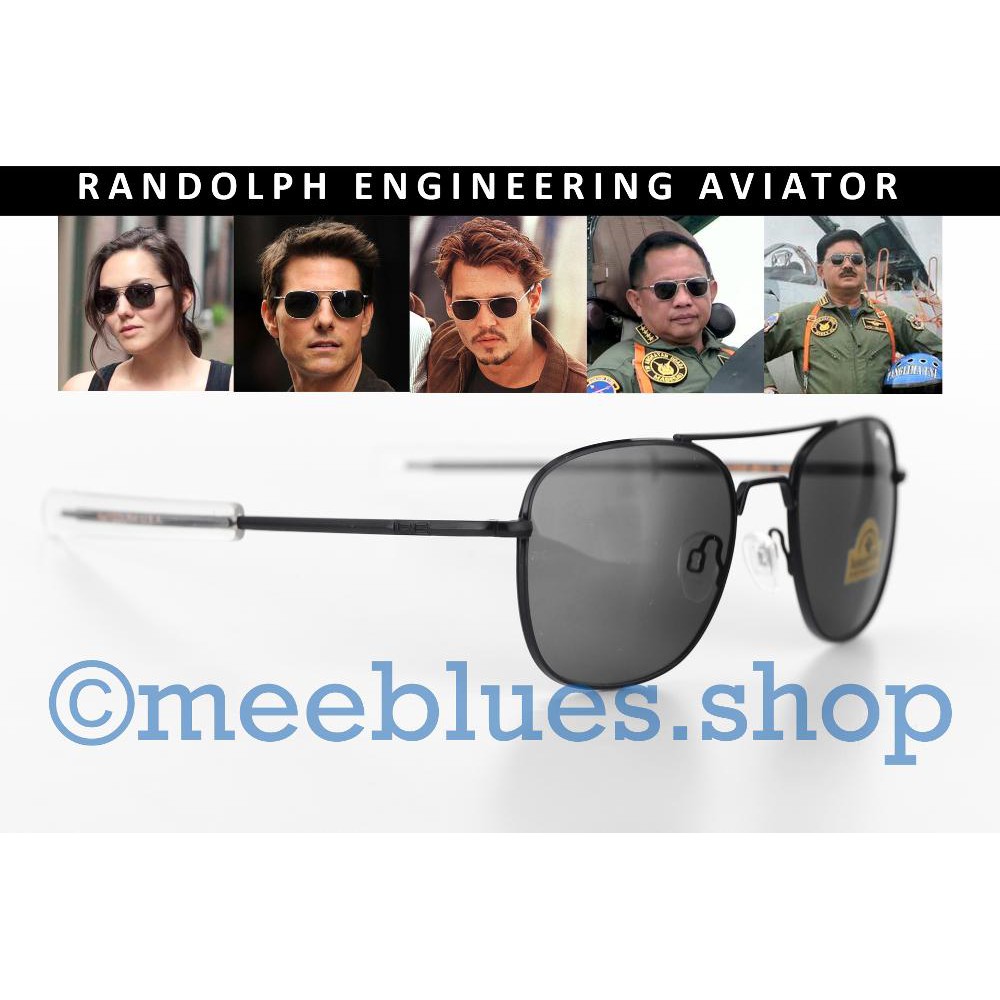 Kacamata Hitam Polarized Golf & Sepeda RANDOLPH ENGINEERING AVIATOR Black