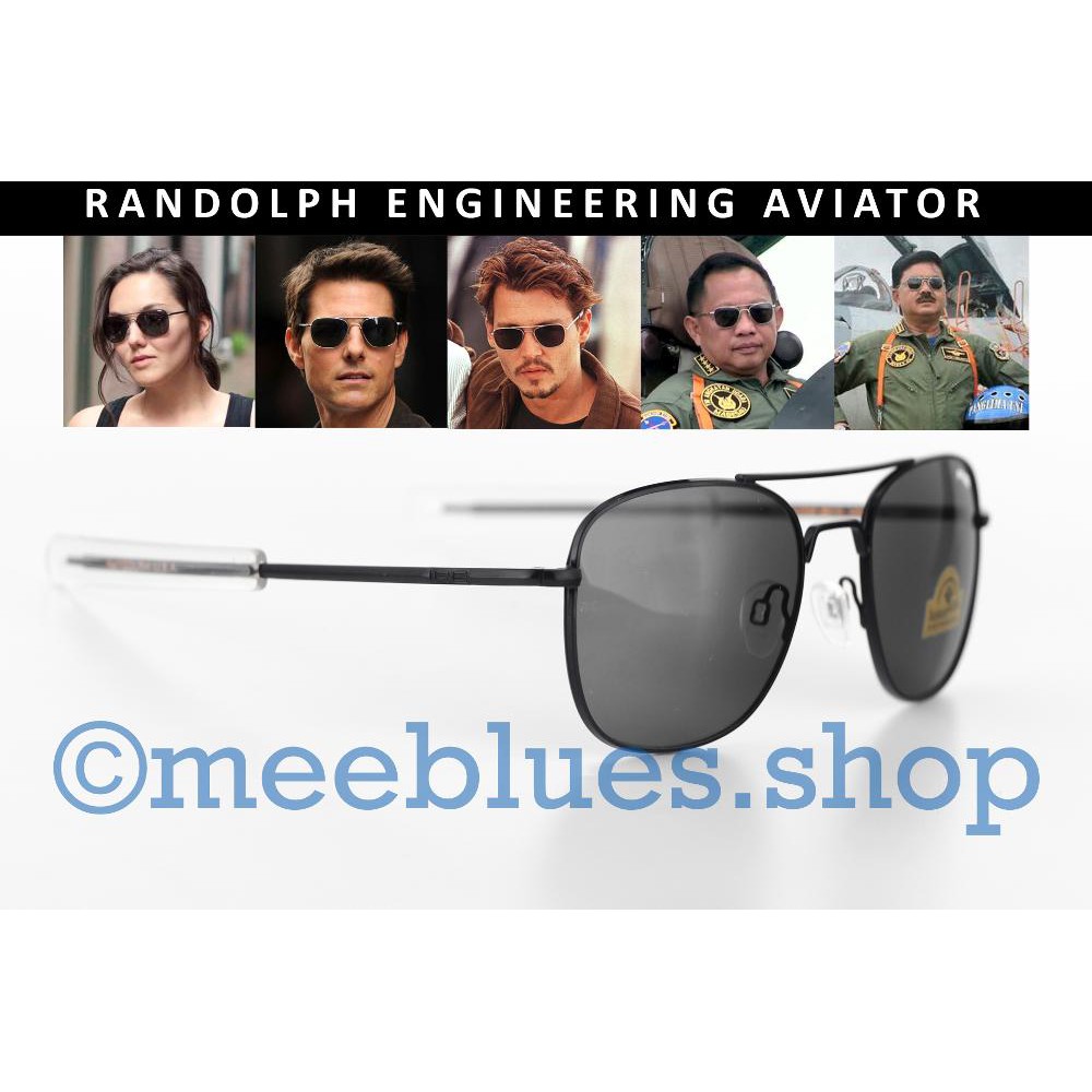 Kacamata Pilot Pesawat Tempur RANDOLPH ENGINEERING AVIATOR Black. Bukan American Optical Original