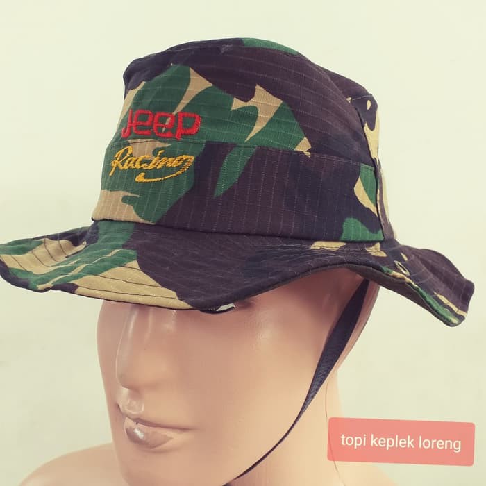 Topi Rimba Keplek Loreng ABRI Army/Topi Berkebun Remaja Dewasa