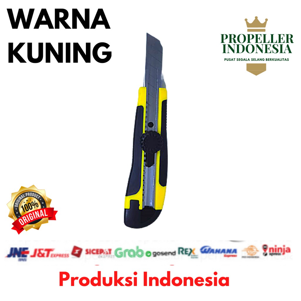 Cutter Knife Pisau Cutter Besar Pisau Pemotong Kertas Gagang Karet