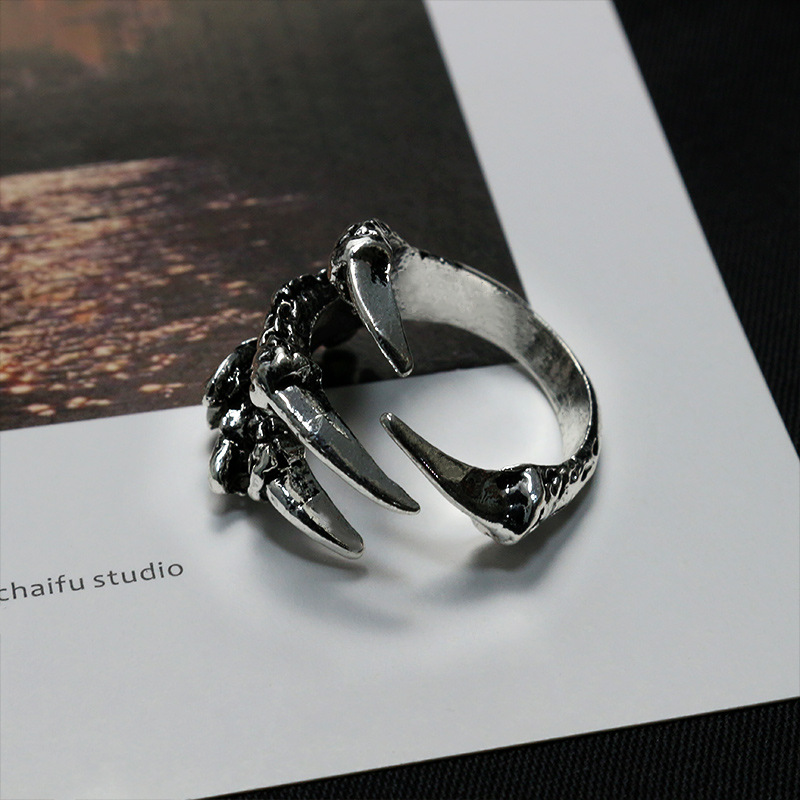 Unisex Fashion Simple Sliver Claw Finger Ring / Vintage Adjustable Open Rings / Elegant Punk Style Party Rings