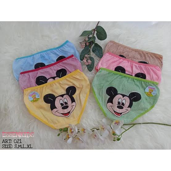 PROMO 6 PCS CELANA DALAM ANAK PEREMPUAN MOTIF KARTUN