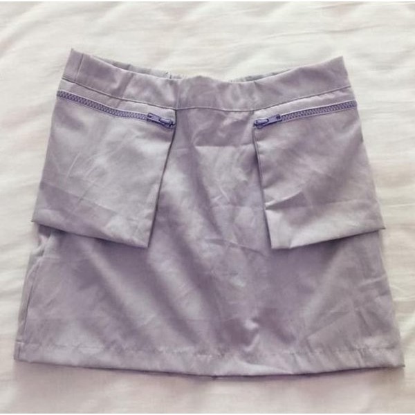 NEW-SISA EKSPOR MINI SKIRT ROK MINI PENDEK ZIPPER PINK PURPLE