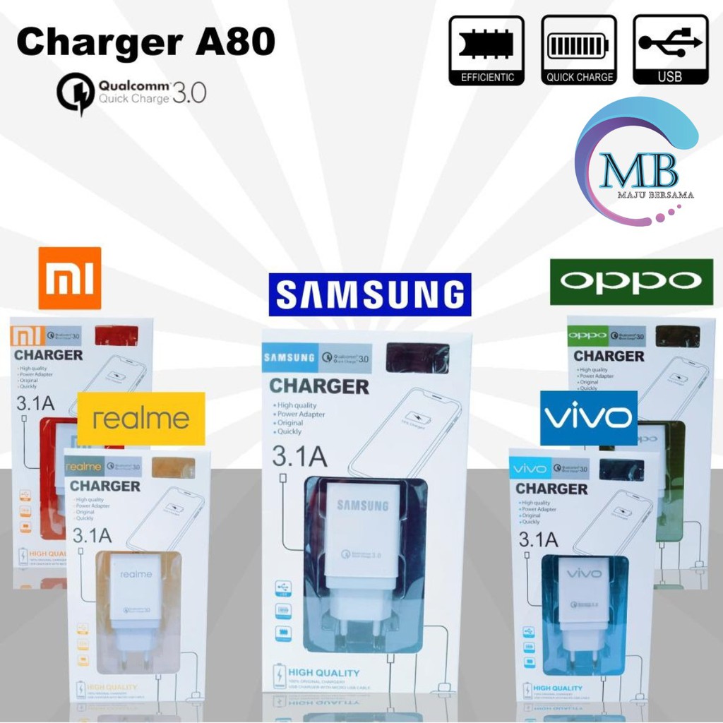 BM048 A80 Cashan Cashan OPPO 3Amper QUALCOM micro fast Charging Anti meledak A3S A5S F9 F11 F5 F7 MB1332