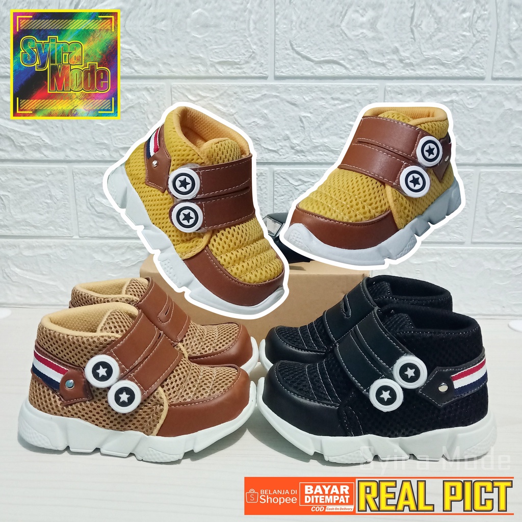 Sepatu Anak Laki-Laki / Sepatu Anak Usia 1 - 3 Tahun. Boot Jaring Prepet-2 Cassual