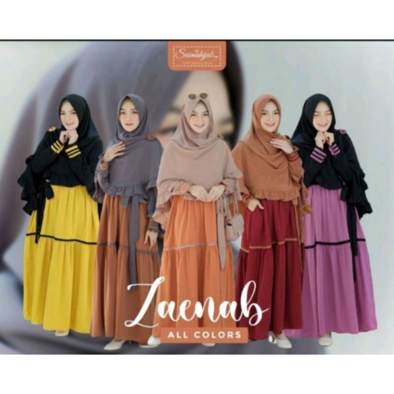 Gamis Premium Murah Syar'i Zaenab by Saimahijab