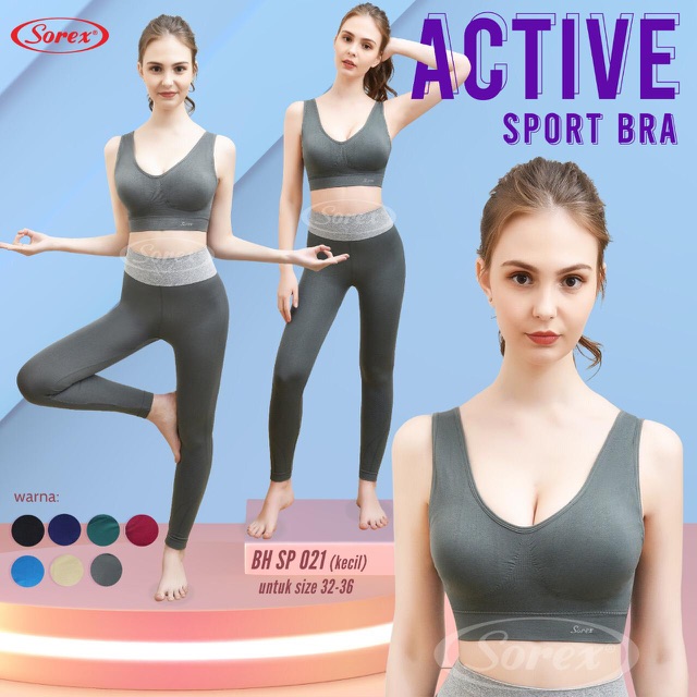 BH senam olahraga sports BRA Sorex SP 020 besar dan SP 021 kecil MINISET BRA SEAMLESS