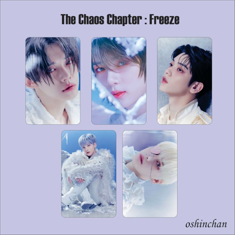 photocard unofficial TXT the chaos chapter freeze beomgyu, yeonjun, hueningkai, taehyun, soobin