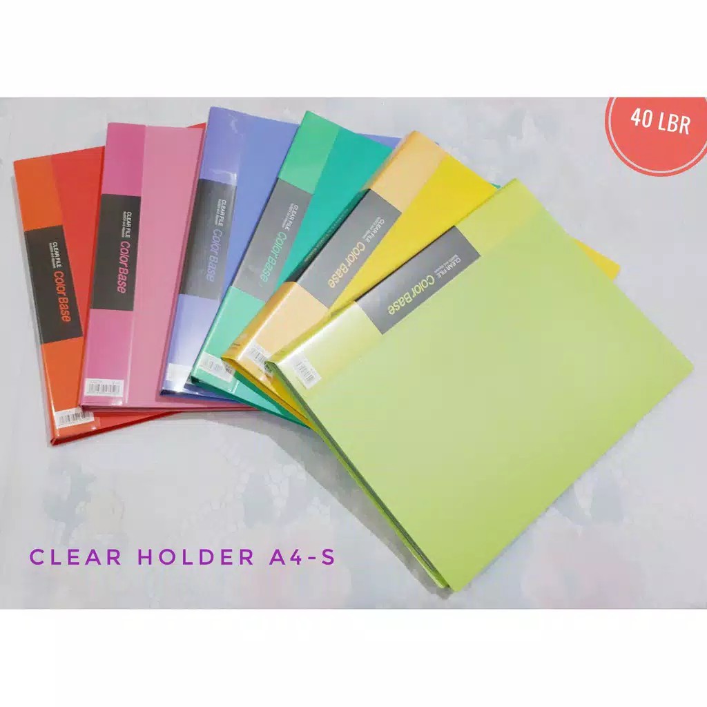 

MAP PLASTIK DOKUMEN CLEAR HOLDER A4 40 LEMBAR WARNA WARNI BAGUS 132CW KING JIM