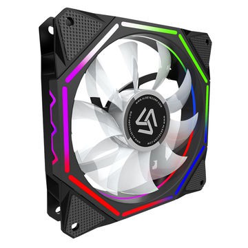 Fan case gaming Alseye 12cm led el-120 a-rgb pentagon for pc cpu - Kipas casing komputer 120mm 3w el120