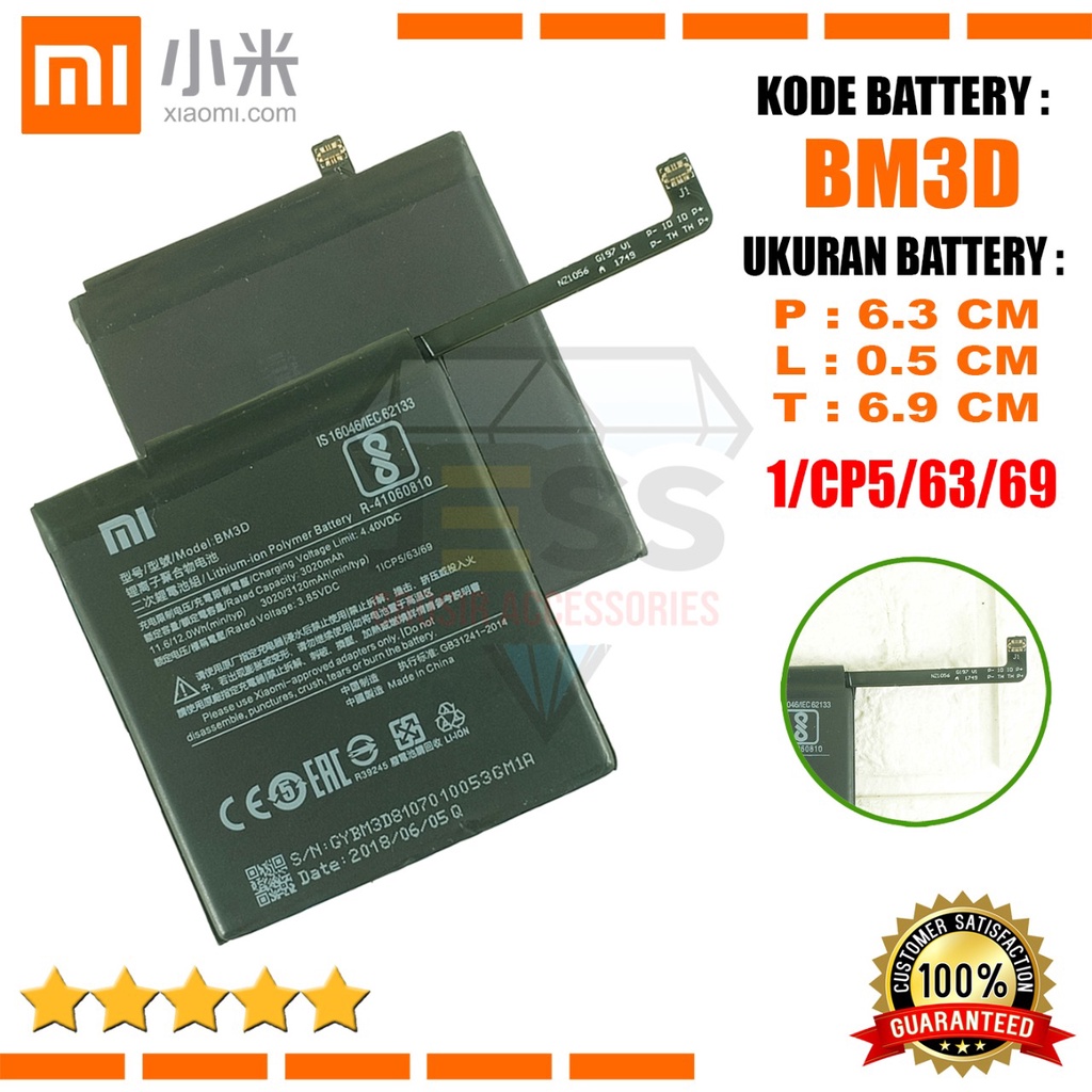 Baterai Battery Original Xiaomi BM3D BM-3D Tipe HP Xiao MI 8 SE - MI8 SE - MI8SE - M1805E2A