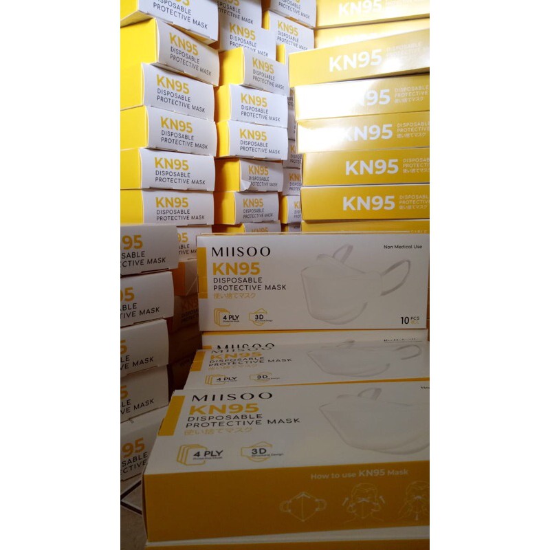 Masker Wajah KN 95 KN95 Miisoo 4 ply empat layer Evo Plusmed 3D korea disposable mask