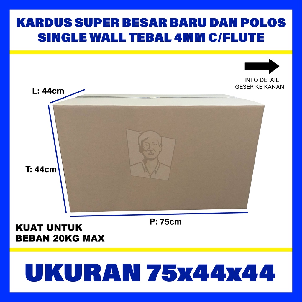 

Kardus Polos Box Karton Murah 75 x 44 x 44