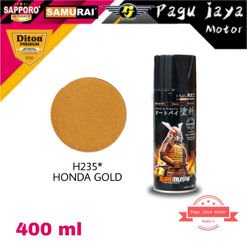 SAMURAI PAINT H235* HONDA GOLD CAT SEMPROT SPRAY PAINT PILOK PILOX