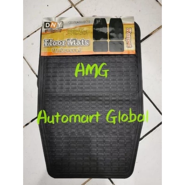 karpet lantai mobil set 4pc hitam