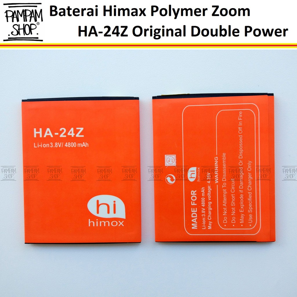 Baterai Himax Polymer Zoom HA-24Z HA24Z HA 24Z Orignal Double Power Battery Batrai Batre