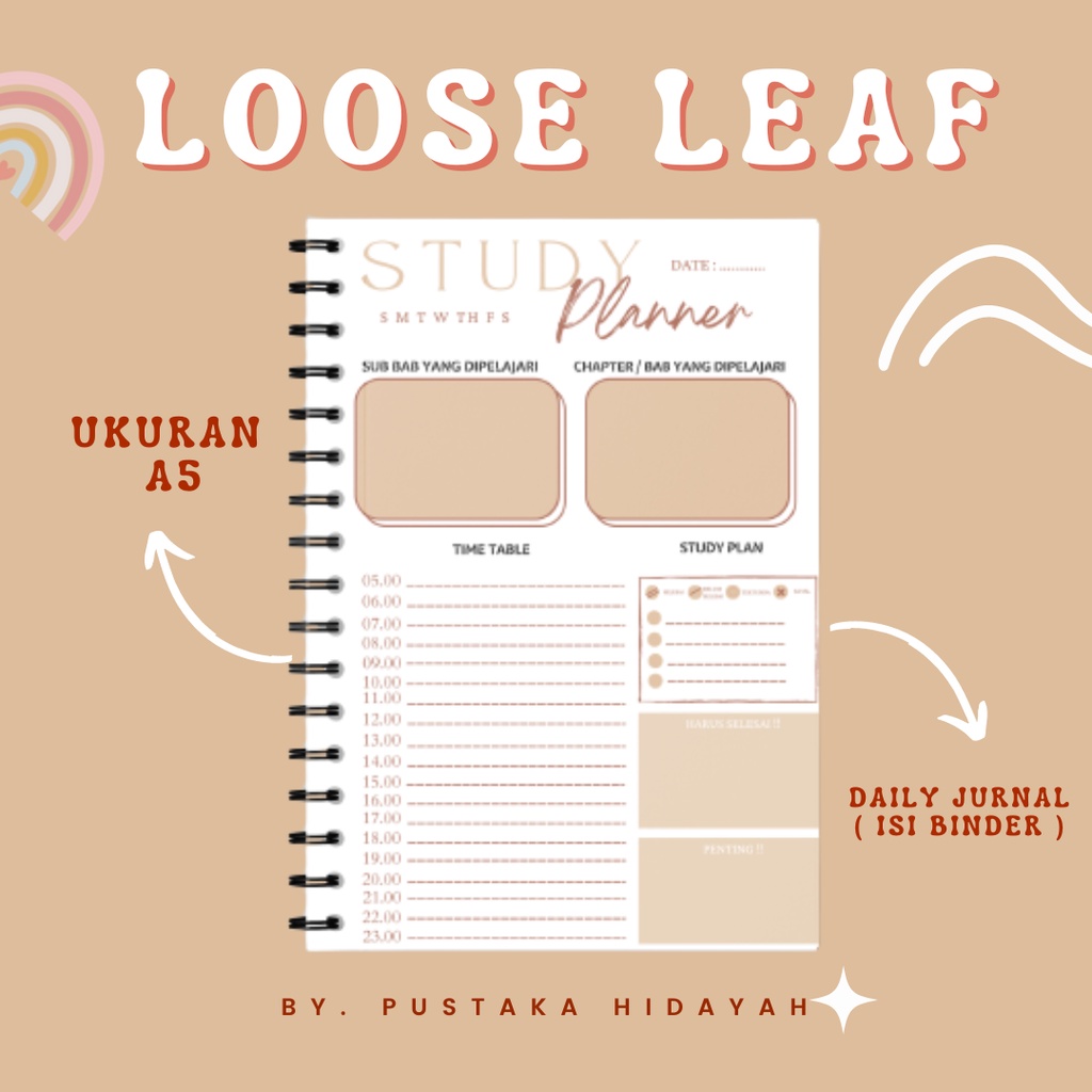 

Loose Leaf Isi Binder A5 Daily Planner / To Do List / Weekly Planner / Study Planner / Self Love Jurnal Aesthetic Minimalist Murah By. Pustaka Hidayah