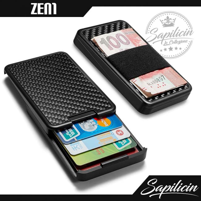 NEW Zenlet Wallet Dompet Kartu Simple Card Case ZEN1 - Hitam