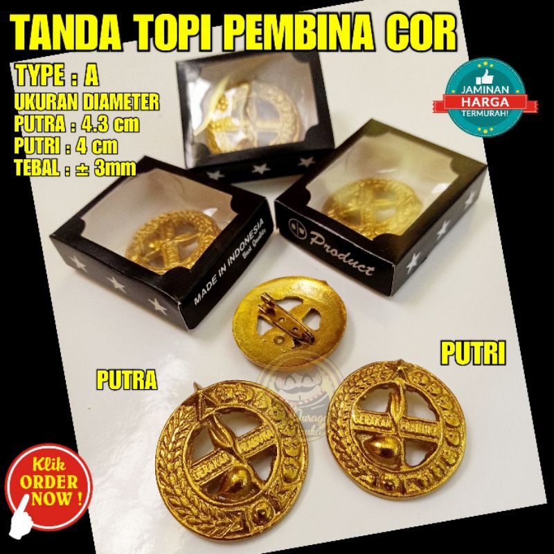 TANDA TOPI PEMBINA COR TYPE A ( PRAMUKA )