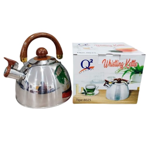 Teko Siul Q2-8025 2.5 Liter Teko Bunyi Whistling Kettle / Teko Siul Bunyi