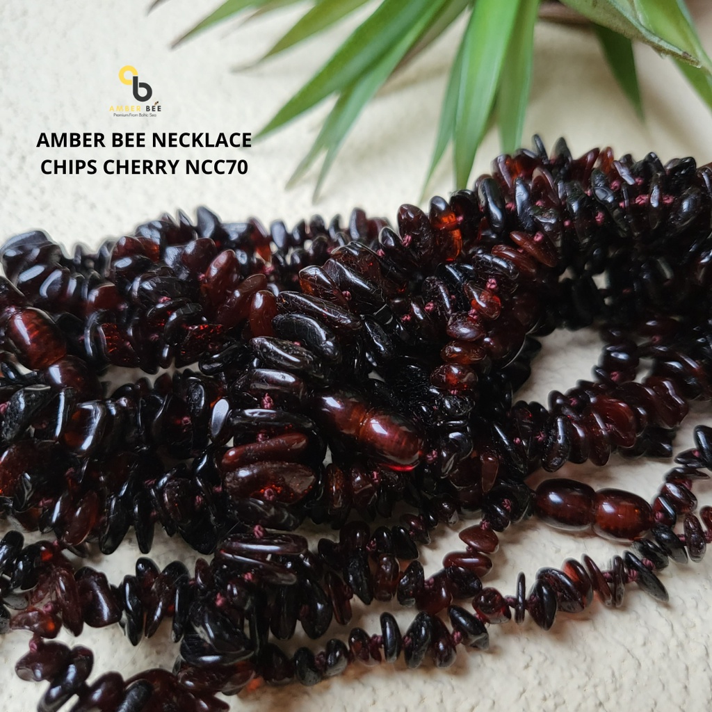 Kalung Amber Anak Glossy Cherry Chips NGCC70 By Amber Bee