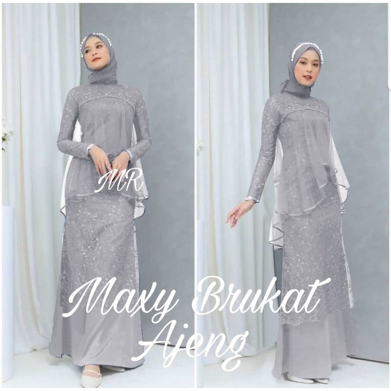 MAXY AJENG MUTIARA, BRUKAT MOSCREPE, GAMIS HIJAB MUSLIM, DRESS