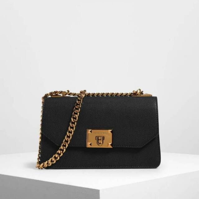 CK Charles&Keith Front Flap Crossbody Original