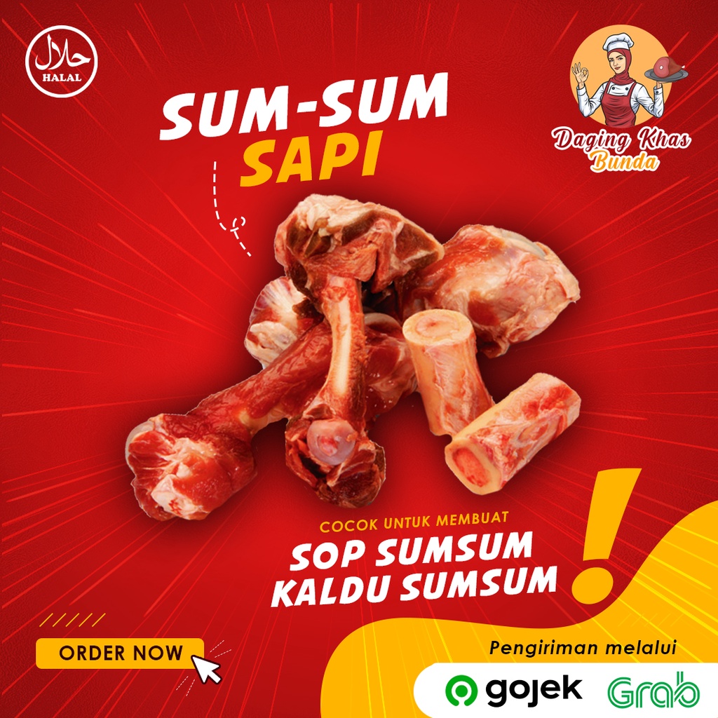 

(PREMIUM) Tulang Sum Sum Sapi Lokal Segar FRESH