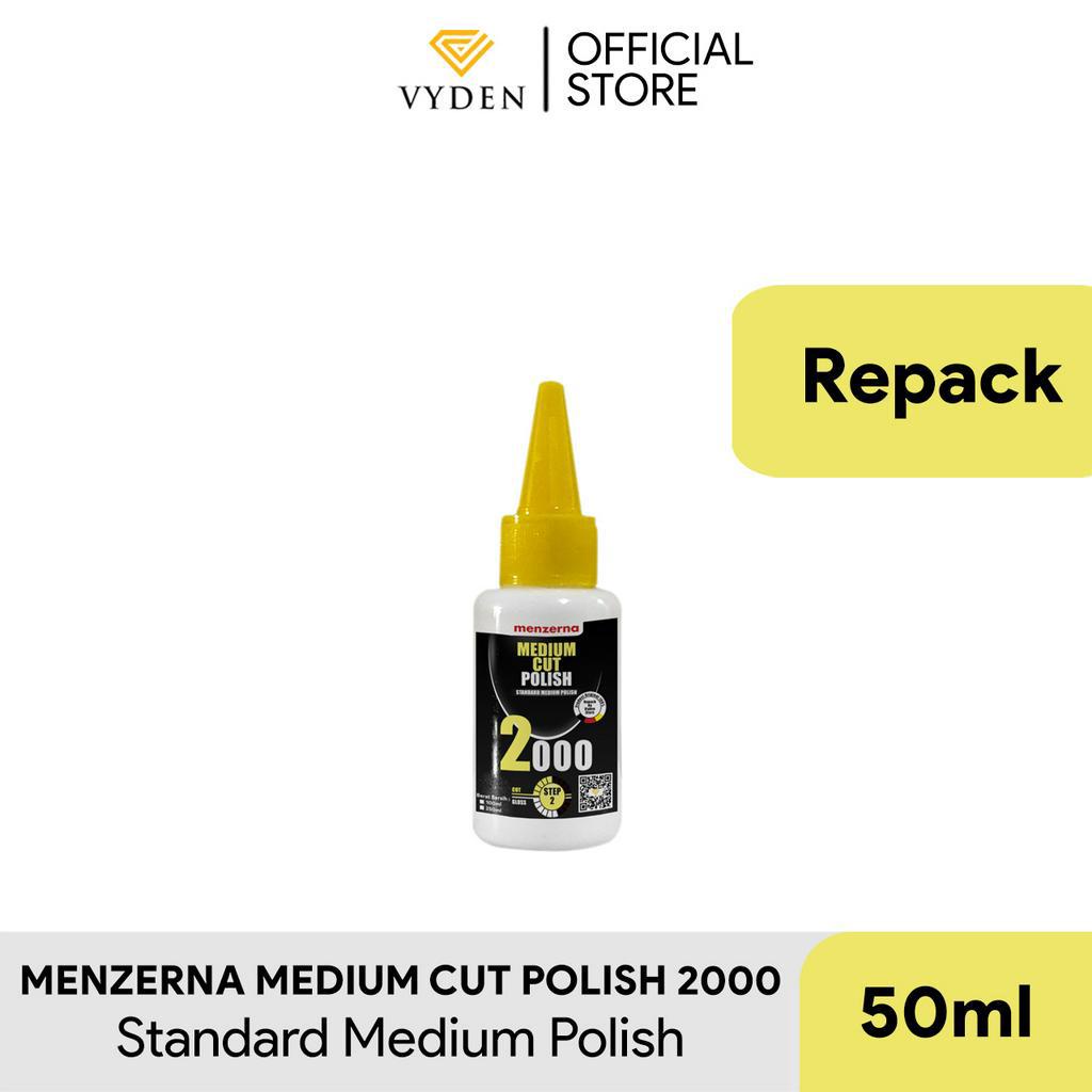 MENZERNA Medium Cut Polish 2000 50 ml Ecer Polish Medium High Gloss Kompon Menengah Penghilang Baret Halus Motor Mobil Penghapus Swirl Mark Hologram Laba Laba Pembersih Lecet Goresan Ringan Pengkilap Pengkilat Cat Waterbase