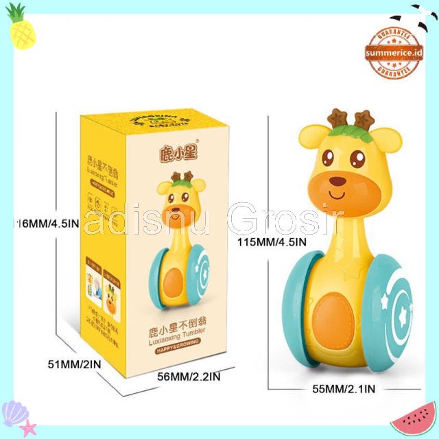 Mainan Bayi Sliding Tumbler Rattle Kids Infant Educational Early Education Toy