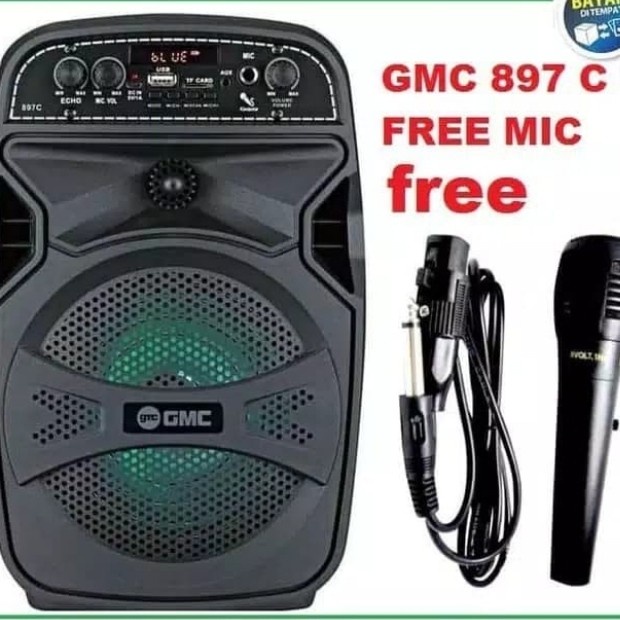 COD SPEAKER BLUETOOTH KARAOKE 8 INCH GMC-897C BONUS MIC KABEL X-BASS//SPEAKER KARAOKE//SPEAKER SALON