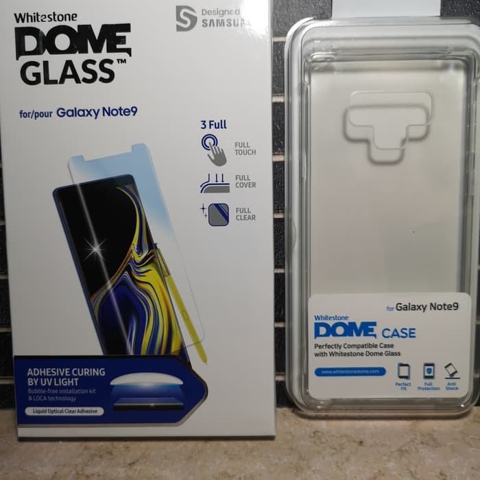 Whitestone Dome Full Adhesive Tempered Glass Samsung Note 9 with Case
