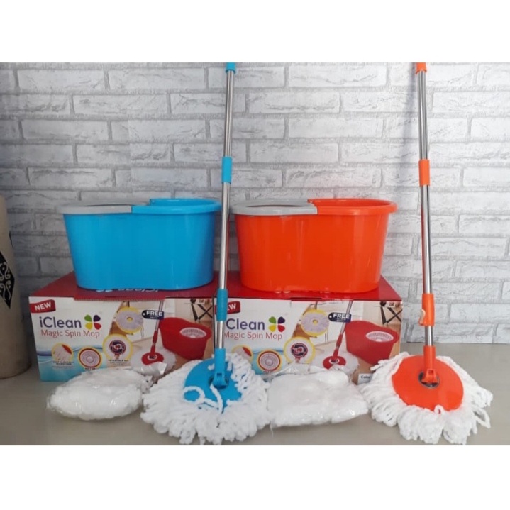 Alat pembersih lantai Iclean Magic Spin MOP Blue‼️ Iclean Magic Spin MOP Orange