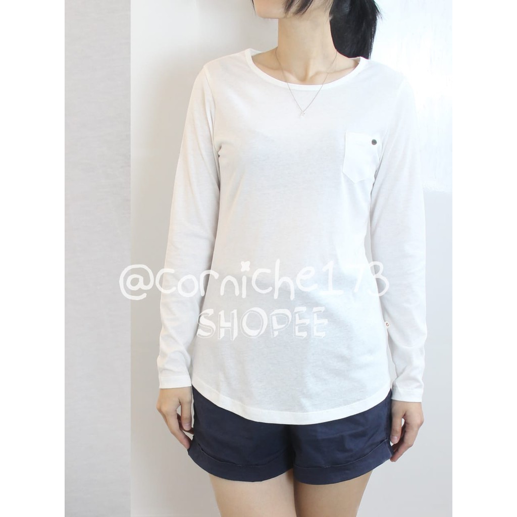  Corniche  Pocket Tee Putih TV230733 Shopee Indonesia