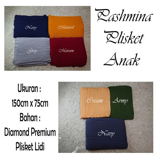 Pashmina krudung hijab jilbab Anak/Pashmina Plisket Pashmina Diamond Anak Termurah Attmohijab 2021